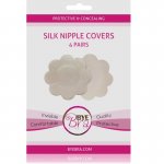 BYE BRA - JEDWABNE NAKŁADKI NA SUTKI W KSZTAŁCIE KWIATKA XL