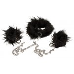 ZESTAW BDSM KAJDANKI I OBROŻA FUTERKO/RESTRAINT SET