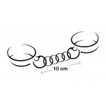 KAJDANKI SKÓRKOWE Z ŁAŃCUSZKIEM/HANDCUFFS BLACK