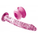ICICLES - REALISTYCZNE SZKLANE DILDO Z PODSTAWKĄ