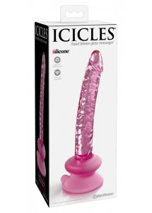 ICICLES - REALISTYCZNE SZKLANE DILDO Z PODSTAWKĄ