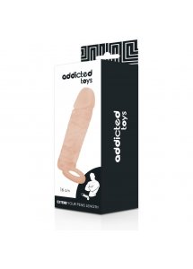 ADDICTED TOYS - NAKŁADKA NA PENISA CIELISTA 16CM