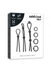 ADDICTED TOYS - ZESTAW 7 SILIKONOWYCH PIERŚCIENI NA PENISA