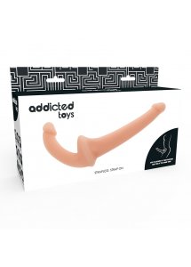ADDICTED TOYS - PODWÓJNE DŁUGIE DILDO STRAP-ON CIELISTE 26CM