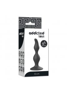 ADDICTED TOYS - SILIKONOWY KOREK ANALNY CZARNY 12CM
