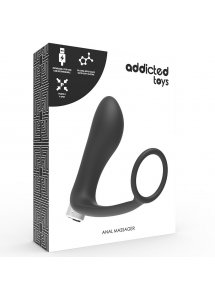 ADDICTED TOYS - SILNY MASAŻER ANALNY/PROSTATY WIBRUJĄCY CZARNY