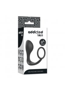 ADDICTED TOYS - WIBRUJĄCA WTYCZKA ANALNA Z PIERŚCIENIEM NA PENISA