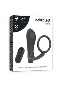 ADDICTED TOYS - WTYCZKA ANALNA DO STYMULACJI Z PIERŚCIENIEM + PILOT