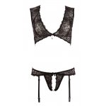 ALBIERTA FINA - SEKSOWNY KOMPLET BIUSTONOSZ I STRINGI DO POŃCZOCH