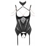 ALBIERTA FINA - SEKSOWNA KOSZULKA BEZ BIUSTU DO POŃCZOCH Z ŁAŃCUSZKAMI + STRINGI