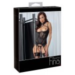 ALBIERTA FINA - SEKSOWNA KOSZULKA BEZ BIUSTU DO POŃCZOCH Z ŁAŃCUSZKAMI + STRINGI