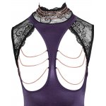 ALBIERTA FINA - SEKSOWNA KOSZULKA BEZ BIUSTU + STRINGI FIOLETOWE