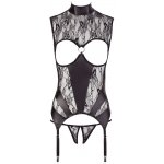 ALBIERTA FINA - SEKSOWNA KOSZULKA Z OTWARTYM BIUSTEM PIERŚCIENIEM I SZELKAMI