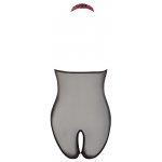 ALBIERTA FINA - SEKSOWNE OTWARTE BODY Z KORONKĄ I HAFTEM CZERWONE