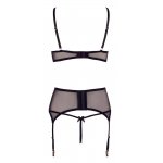 ALBIERTA FINA - SEKSOWNY 3-CZĘŚCIOWY KOMPLET BIUSTONOSZ STRINGI I PAS DO POŃCZOCH 