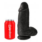 KING COCK - REALISTYCZNE DILDO CHUBBY Z PRZYSSAWKĄ CZARNE 23 CM