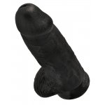 KING COCK - REALISTYCZNE DILDO CHUBBY Z PRZYSSAWKĄ CZARNE 23 CM