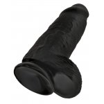 KING COCK - REALISTYCZNE DILDO CHUBBY Z PRZYSSAWKĄ CZARNE 23 CM