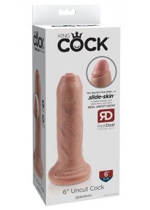 KING COCK - REALISTYCZNY PENIS Z RUCHOMYM NAPLETKIEM 16.5 CM
