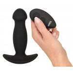 ANOS - WIBRUJĄCY MASAŻER ANALNY Z PILOTEM CZARNY