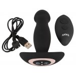ANOS - WIBRUJĄCY MASAŻER ANALNY Z PILOTEM CZARNY