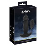 ANOS - WIBRUJĄCY MASAŻER ANALNY Z PILOTEM CZARNY