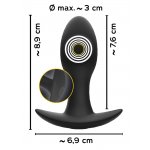 ANOS - WIBRUJĄCY KOREK ANALNY 20-TRYBÓW WIBRACJI CZARNY