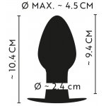 ANOS - WIBRUJĄCY KOREK ANALNY METALOWY L SREBRNY