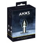 ANOS - WIBRUJĄCY KOREK ANALNY METALOWY L SREBRNY