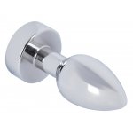 ANOS - WIBRUJĄCY KOREK ANALNY METALOWY 9 CM SREBRNY