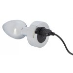 ANOS - WIBRUJĄCY KOREK ANALNY METALOWY 9 CM SREBRNY