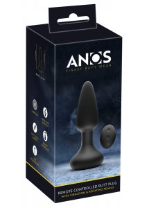 ANOS - WIBRUJĄCY KOREK ANALNY Z KULECZKAMI CZARNY