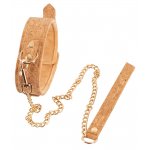 VEGAN FETISH - PAS DO KRĘPOWANIA SZYI ZE SMYCZĄ NA ŁAŃCUSZKU