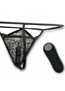 BAILE - STRINGI PANTERKA Z WIBRATOREM I PILOTEM 20-TRYBÓW WIBRACJI