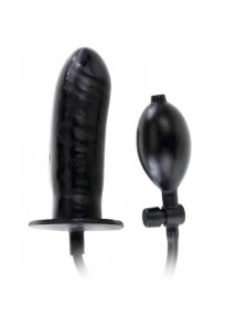 BAILE - CZARNE ŻYŁKOWANE DILDO POMPOWANE 16 CM