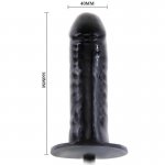 BAILE - CZARNE ŻYŁKOWANE DILDO POMPOWANE 16 CM