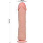 BAILE - DUŻY PENIS REALISTYCZNE DILDO Z PRZYSSAWKĄ 26CM