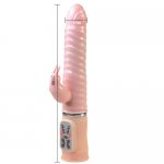 BAILE - WIBRATOR KRÓLICZEK Z FUNKCJĄ GRZANIA I ROTACJI RÓŻOWY 27 CM