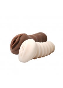 BAILE - DWA MASTURBATORY Z POCHWĄ BRĄZOWY I CIELISTY Z WIBRACJĄ