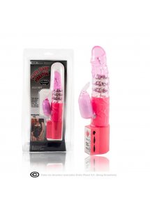 BAILE - MIĘKKI WIBRATOR JELLY Z KRÓLICZKIEM RÓŻOWY 23 CM