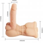 BAILE - MĘSKI TORS Z WIBRUJĄCYM PENISEM I PILOTEM