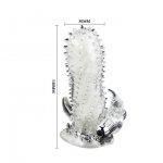 BAILE - WIBRUJĄCA NAKŁADKA NA PENISA ZE STYMULACJĄ ŁECHTACZKI