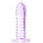 BAILE - NAKŁADKA NA PENISA Z WYPUSTKAMI FIOLETOWA 14 CM