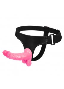 BAILE - UPRZĄŻ STRAP-ON Z REALISTYCZNYM RÓŻOWYM DILDO 15 CM