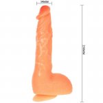 BAILE - REALISTYCZNE DILDO Z PRZYSSAWKĄ I JĄDRAMI CIELISTE