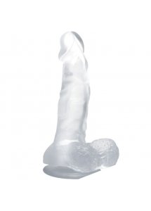 BAILE - REALISTYCZNE ŻELOWE DILDO Z PRZYSSAWKĄ PRZEZROCZYSTE 16.7CM