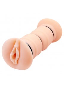 BAILE - REALISTYCZNY PODWÓJNY MASTRUBATOR CIPKA 3 PIERŚCIENIE