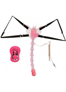 BAILE - STYMULATOR ŁECHTACZKI MOTYLEK Z OGONKIEM STRAP-ON