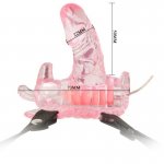  BAILE - STYMULATOR ŁECHTACZKI MINI MOTYLEK Z PILOTEM STRAP-ON FIOLETOWY