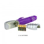 BAILE - WIBRATOR MOTYLEK Z PERŁAMI WEWNĄTRZ FIOLETOWY 29 CM